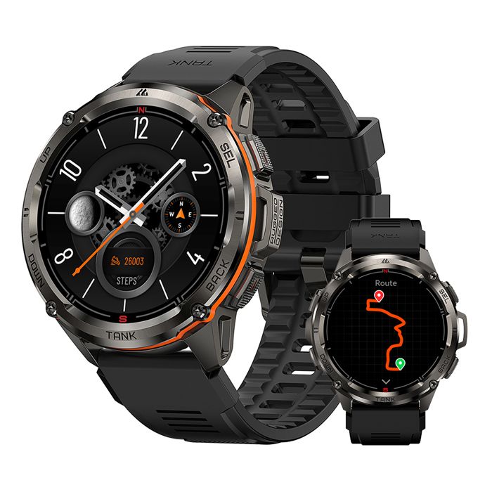 Montre connecté Homme KOSPET T3 Ultra Montre Sport GPS 50m Etanche60+ joursRépondre/appelerSommeilTracker dActivit - Noir