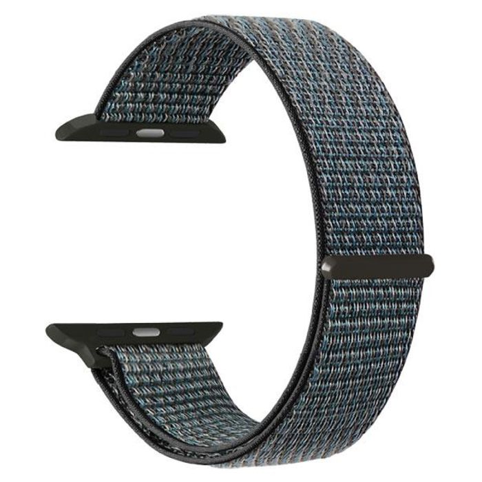Bracelet Apple Watch - MY-MONTRE - Compat. 42/44/45/49 mm - Gris - Nylon tissé respirant - Réglable