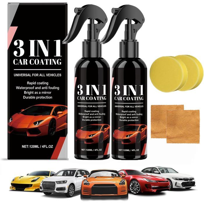 Spray Anti Rayure Verre Liquide Pour Carrosserie De Voiture 3 En 1 Spray Nano Anti Rayures Réparation Rayures Carrosserie