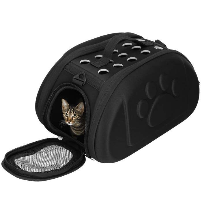 Comparer les prix de Sac de transport pour animaux - SPRINGOS - Taille S - Noir - EVA et polyester - 5 kg max