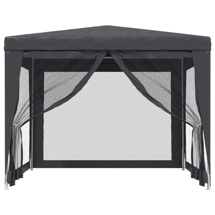 Black Month Tente de fête/Jardin - BURKE - Réglage Manuel - avec 4 parois latérales - en maille - Anthracite 3x3m LV532