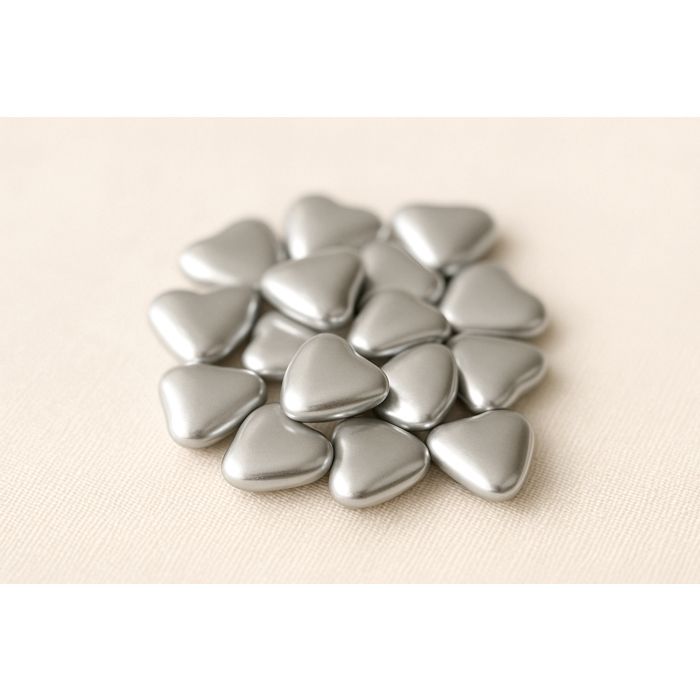 Dragées Petits Cœurs au Chocolat 250gr Argent
