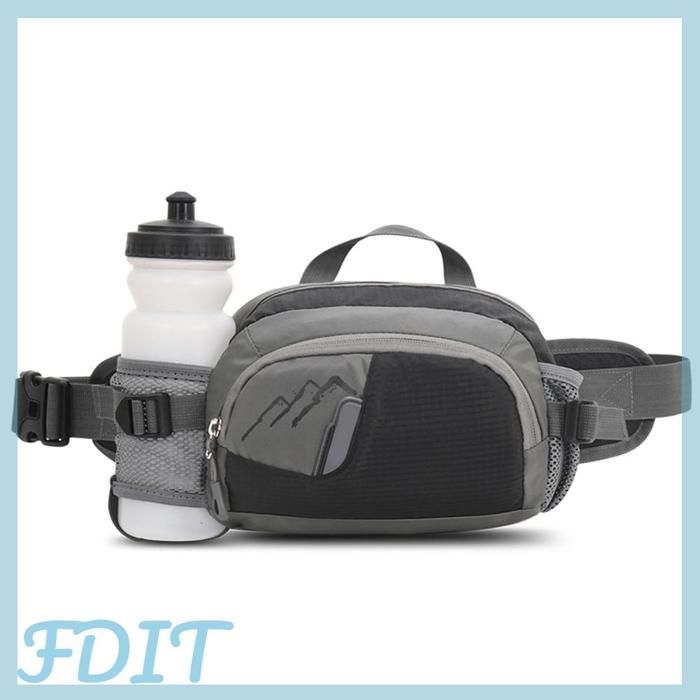 GOTOTOP sac de taille Sac banane pour sports de plein air avec porte-bouteille deau pour vélo course à sport barre Rose Noir