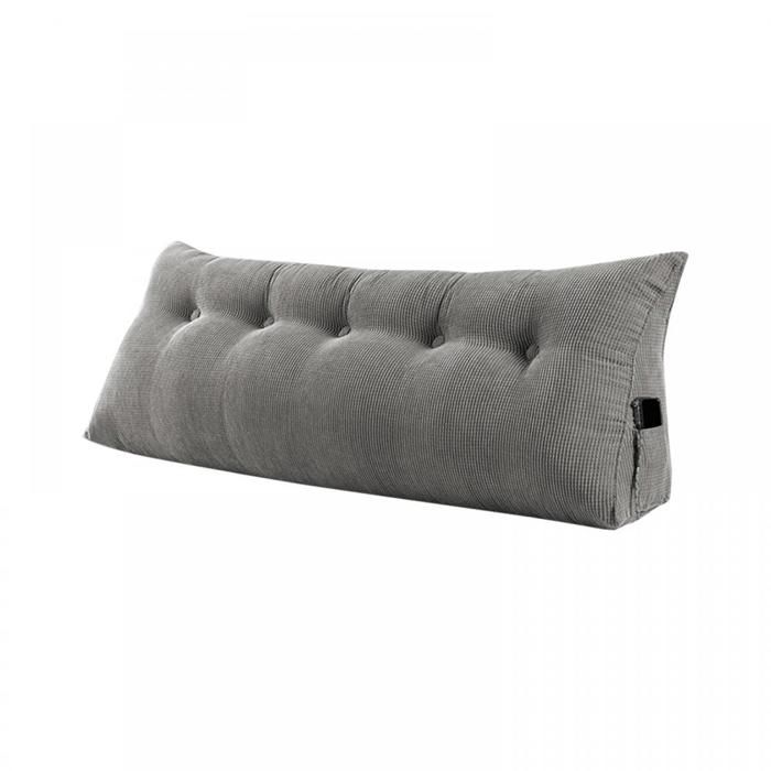 KEDIA Coussin de Lecture Coussin Dossier Canapé Support De Positionnement Doux et Confortable (160x50x20)cm gris