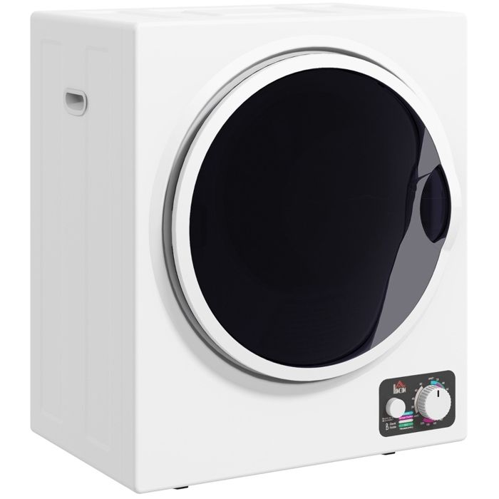 Modenuit mini sèche-linge 4 kg à évacuation 850 W 4 programmes pose libre ou montage mural blanc - Modenuit