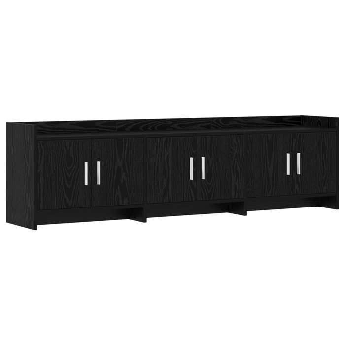 Elégance - Chic Support TV - Meuble HIFI - Meuble TV - 168x33x47cm - Chêne noir - Bois dingénierie_0757515