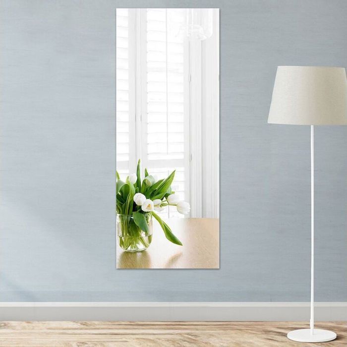 Stickers Muraux Miroir - [MAX®] - Acrylique Réfléchissant - Rectangulaire - Adhésif Non Fragile pour Maison