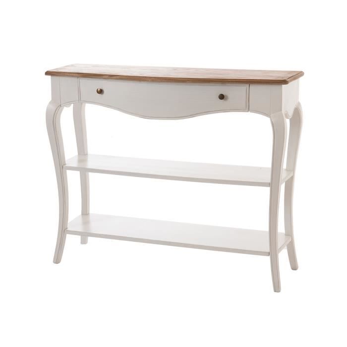Console Loberon 1 Tiroir + Étagères 110 x 35 x 90 Blanc Console Loberon 1 Tiroir + Étagères 110 x 35 x 90 Blanc