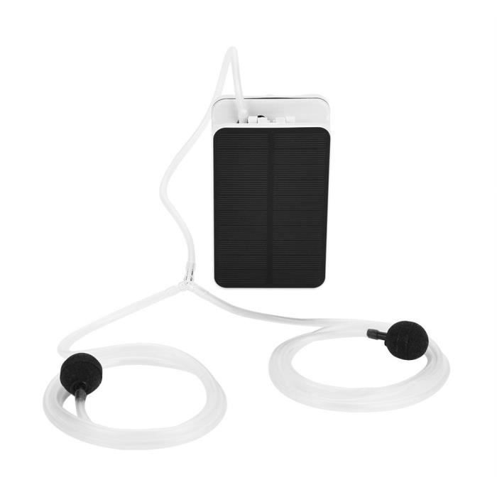 Pompe à air solaire pour bassin extérieur de piscine - Oxygénateur - 13 x 8 x 42 cm - Blanc