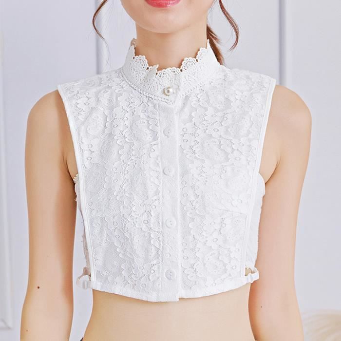 Chemisier col on sale dentelle