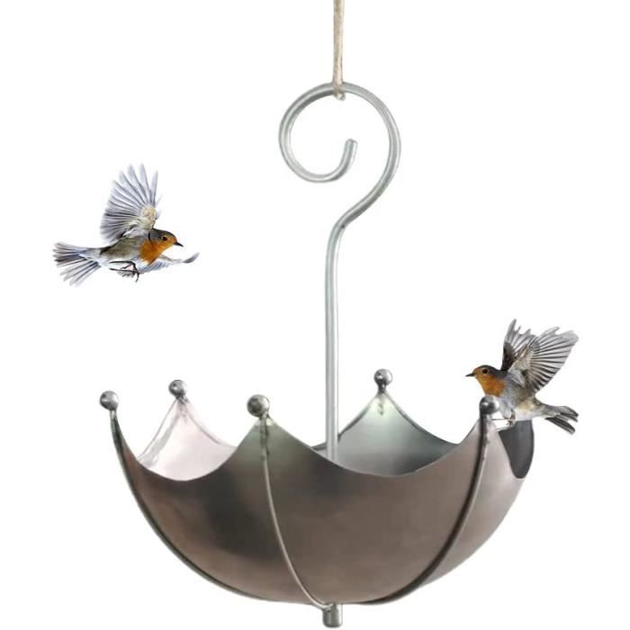 2 Pack Chargeur d'oiseaux suspendu mural, bol de bain d'oiseaux mangeoire  pour attirer les oiseaux sauvages jardin dcor