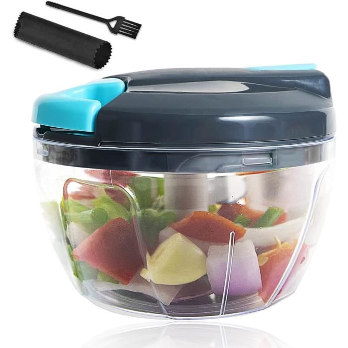 Hshenjhu Hachoir Manuel Oignon 500ml - Mini Mixeur Multifonction Avec Cordon