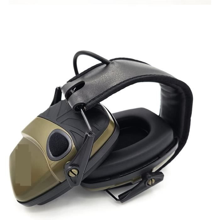 Lot De 2 Casques Antibruit Professionnels - SNR 34dB - Pliables - Pour Chantier, Chasse, Tir - Confortables