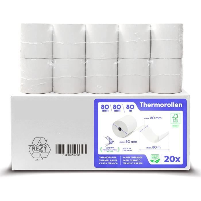 BETCKEY Étiquettes Thermiques Perforées 51mm X 38mm (2" X 1.5") - 1000 Étiquettes/Rouleau Compatible Zebra