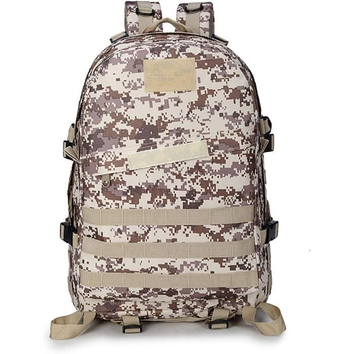 Grand Sac à Dos Militaire / Sac De Sport / Chariot De Voyage – Tissu Combat – Occasion
