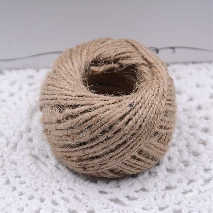 Ficelle Jute Naturelle 600m - Pour DIY, Jardinage, Emballage Cadeaux Ou Décoration Rustique