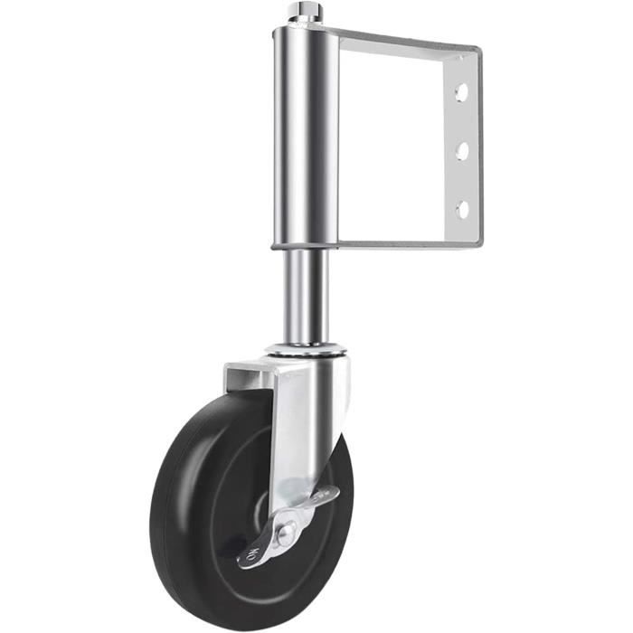 Roulette De Porte à Ressort 4 Pouces - Roue Pivotante Robuste Nylon 200 Kg Pour Portail