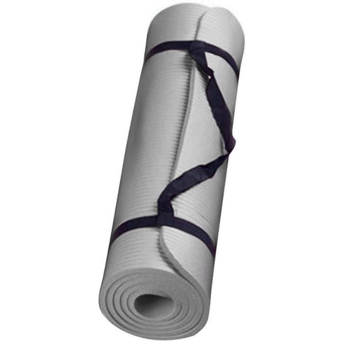 Tapis De Yoga épais 6 Mm TPE Antidérapant – Taille 183 X 61 Cm – Pour Yoga, Pilates, HIIT – Avec Sangle De Transport