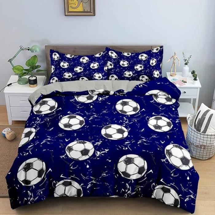 Couette Complète Fortnite Super Doux - Microfibre Bleue - 218x164cm - Polyester