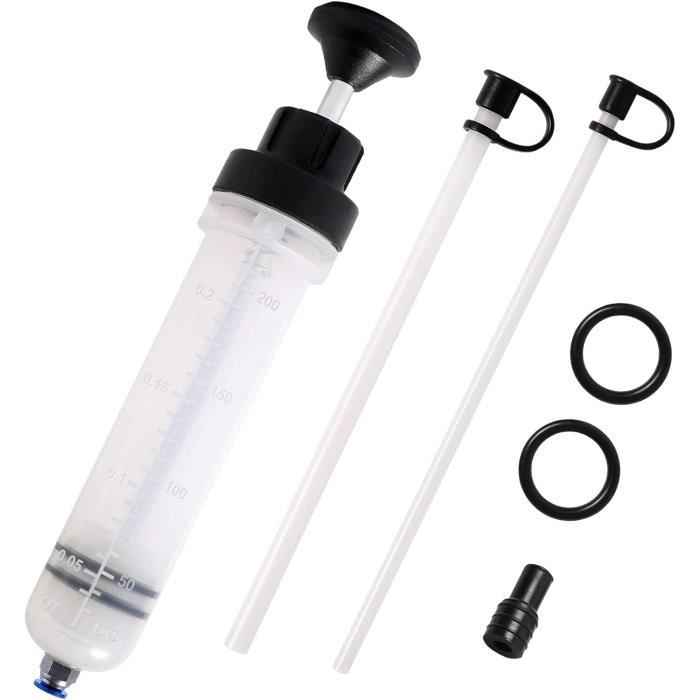 Seringue Grande Capacité 60-200ml Réutilisable Avec Tube Transparent 1m – Pour Huile, Liquides
