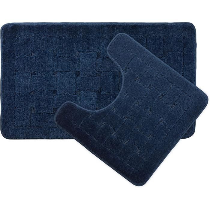 Spirella Tappeto Da Bagno 80x50 Cm - Blu Petrolio, Morbido E Assorbente In Puro Cotone