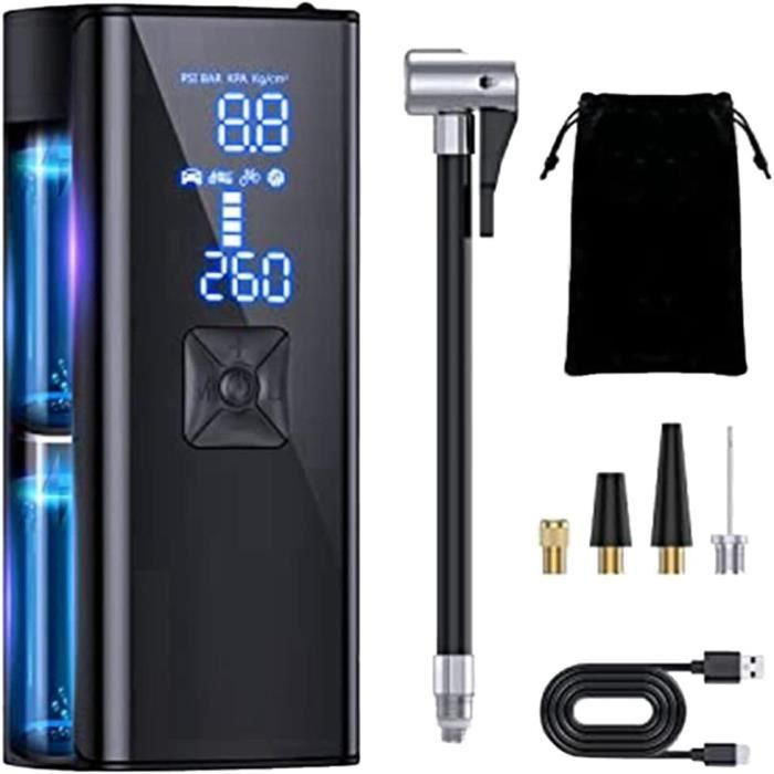 Compresseur Portatif Gonfleur Pneus Voiture 220V, Compresseur à Air, Pompe à Vélo Gonfleur De Pneus De Voiture