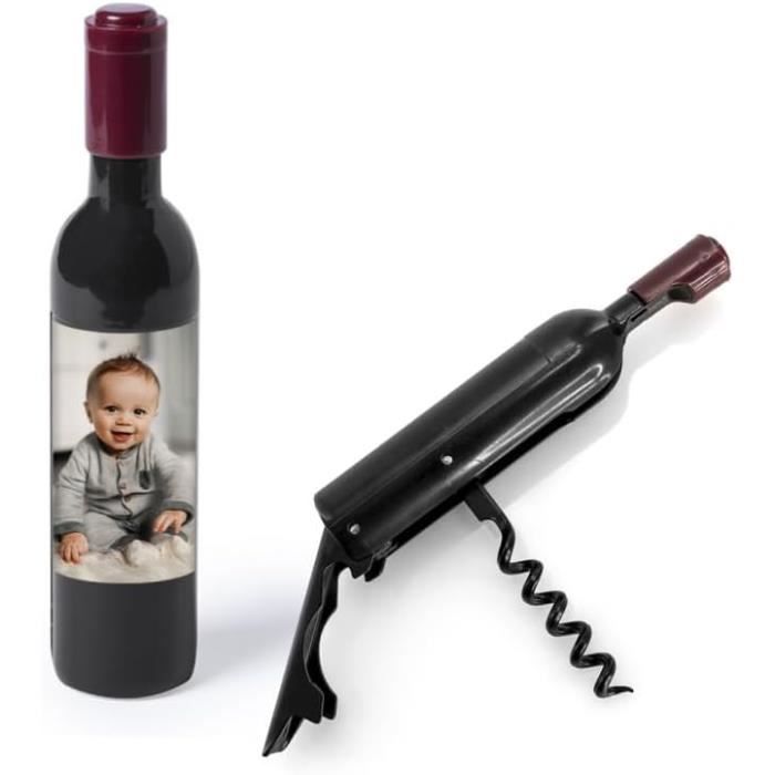 Tire-Bouchon Magnétique Personnalisé - Aimant Frigo Original Avec Photo, Idéal Cadeau Œnophile