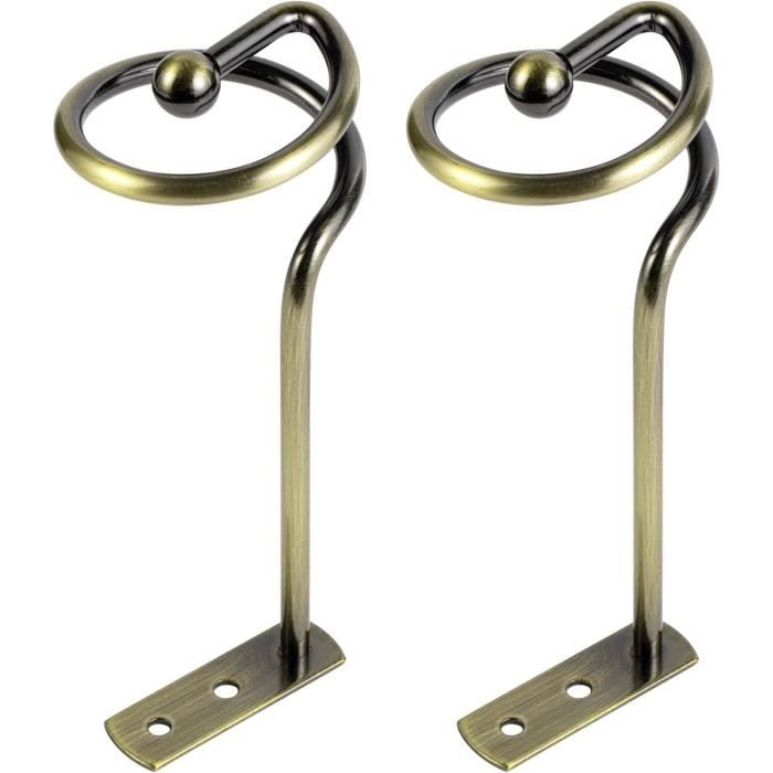 Embrasses Rideaux Décoratives Fleurs - Lot De 2, Blanc, Clip Métal, Sans Outil - 2