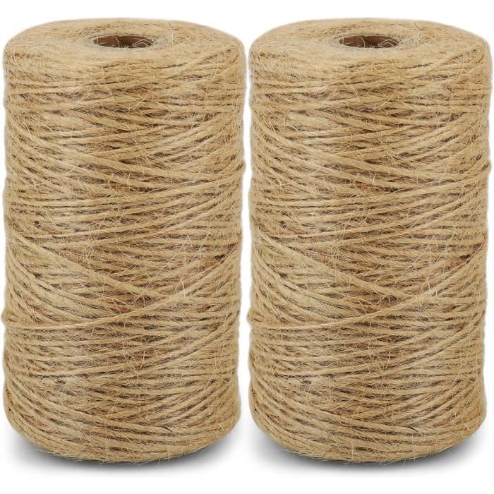 Ficelle En Jute Naturelle Colorée 2 Mm - 2 Rouleaux De 100m (Rouge & Vert) - Pour Emballage Et Déco - 5