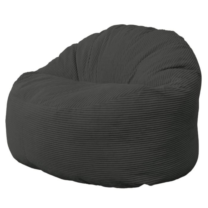 Komodee Pouf Pliant Cortona M 30x30x30cm Velours Bleu Marine - Siège Avec Rangement