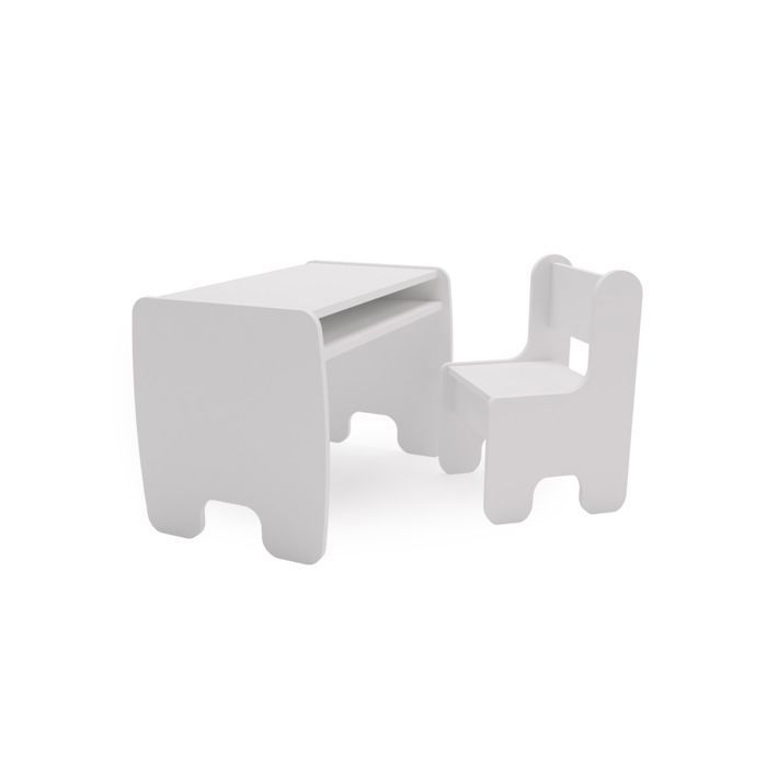 Table et chaise enfant - blanc - 1001JOUETS - Gris - Panneau bois stratifié - Dès 2 ans