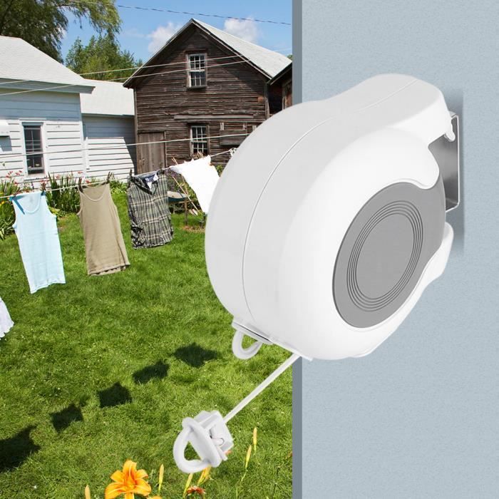 Séchoir à Linge enrouleur mural 2x 13 m Cdiscount Electroménager