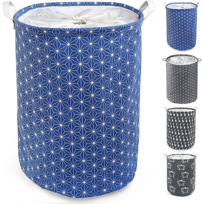 Panier à Linge Rond Pliable Imperméable – Poignées, Taille M (49,6x15,7 Cm), Pour Vêtements, Jouets, Couvertures - 9