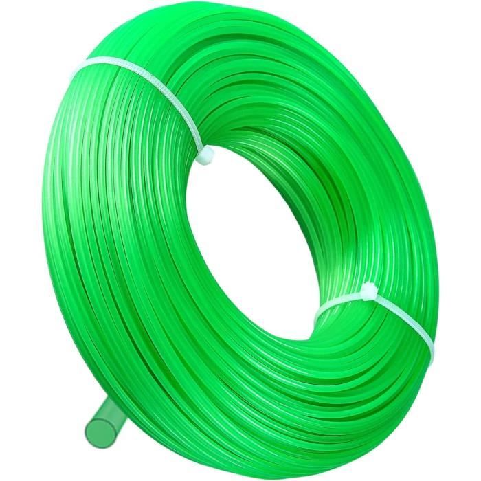 Fil Nylon 3 Mm X 50 M Pour Débroussailleuse Et Coupe-bordures - Recharge Bobine Tondeuse à Gazon GARDENIX