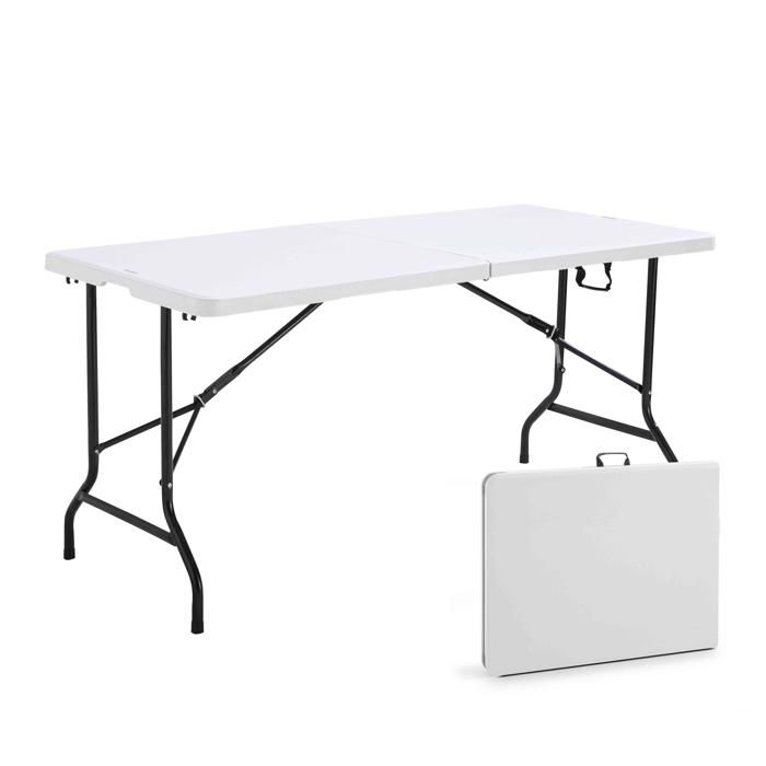 Table pliante portable 162 cm 6 personnes