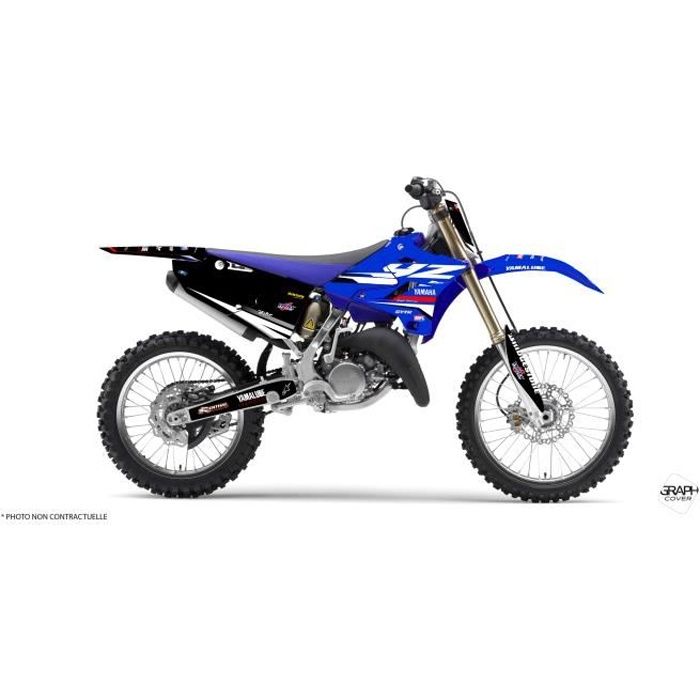 Kit Deco Motocross Yamaha Yz 125 Fusion Noir Bleu 15 19 Cdiscount Auto