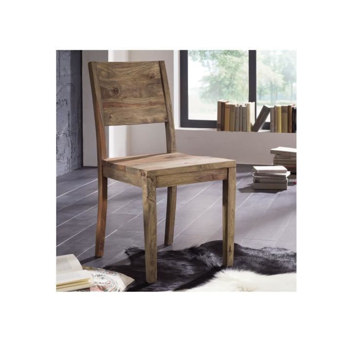 Chaise - Bois massif de palissandre huilé - NATURE GREY 705 Chaise - Bois massif de palissandre huilé - NATURE GREY 705