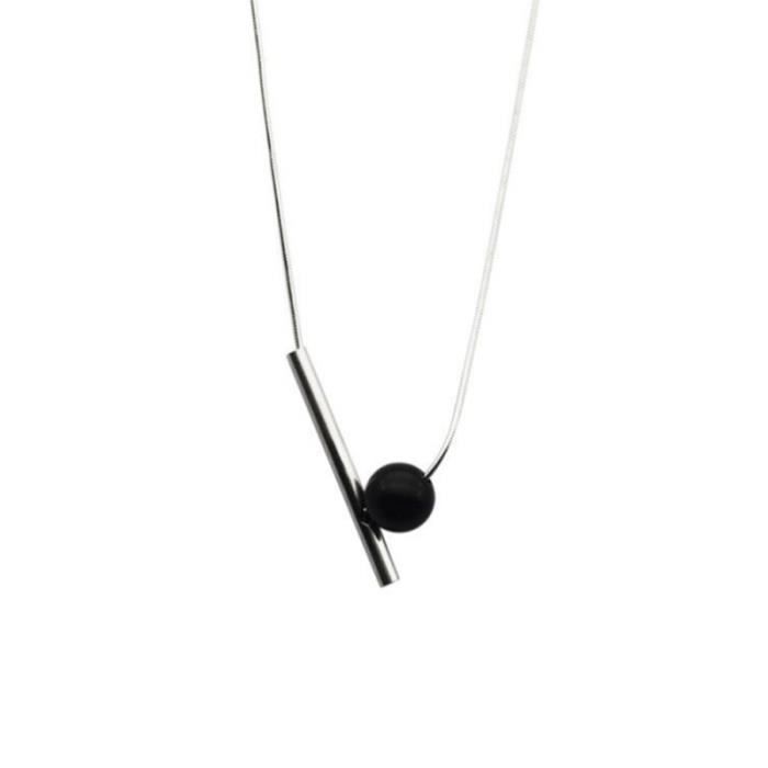Collier Cordon Noir Patelai - Fermoir Argent - 50cm - Pour Pendentifs - Homme Et Femme