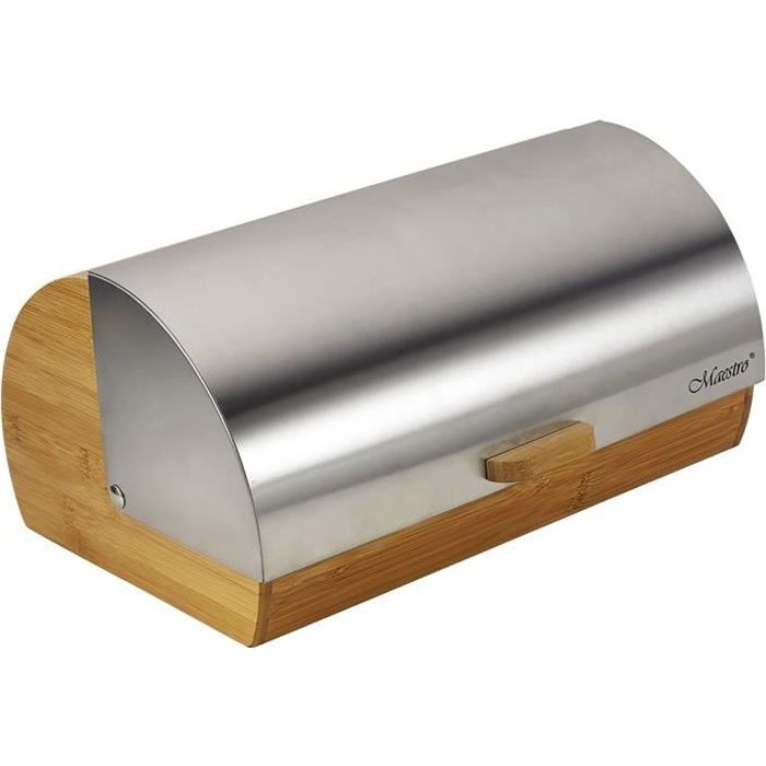 KING HOFF Boîte à Pain En Métal Blanc 44 X 27 X 18,5 Cm - Rangement Spacieux Pour Pain Et Biscuits