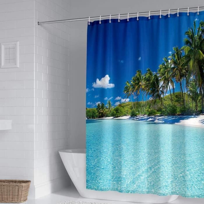 Luowenji Rideau De Douche 120x180 Océan Rideau Douche Anti Moisissure