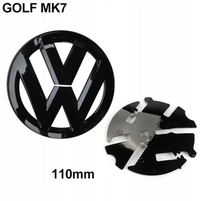 1pcs Insigne badge logo emblème arrière 110mm Noir brillant pour Volkswagen VW Golf 7 MK7