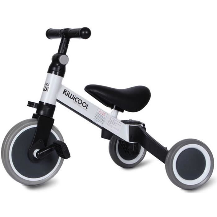 3 En 1 Velo Draisienne Tricycle Evolutif Pour Enfants 1 3ans Premier Velo Pour Bebes Filles Garcons Selle Et Guidon Reglable Blanc Cdiscount Jeux Jouets