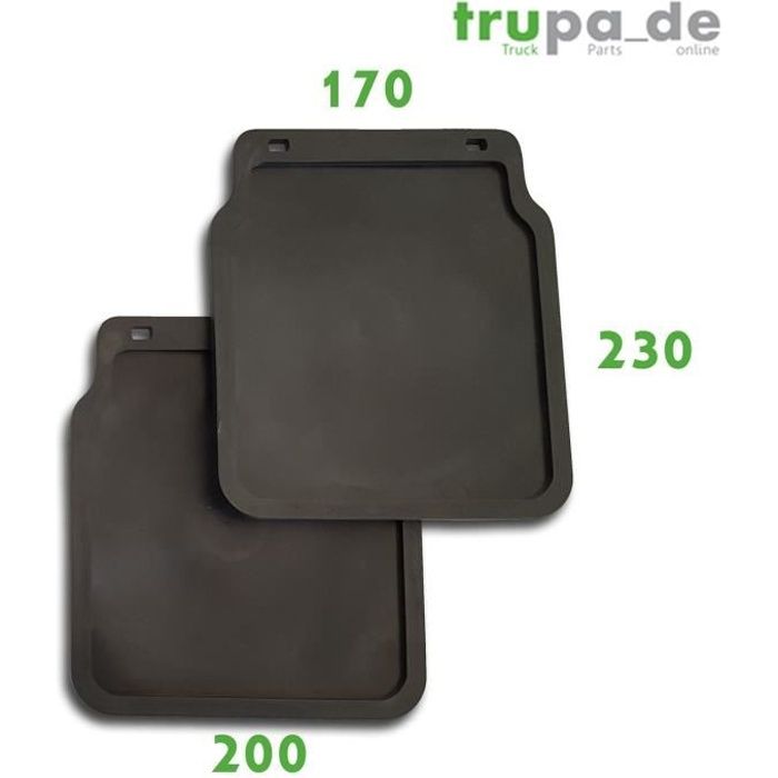 2 x bavettes 600//550 x 400 mm Mercedes-noir textos Blanc-camion semi-remorque