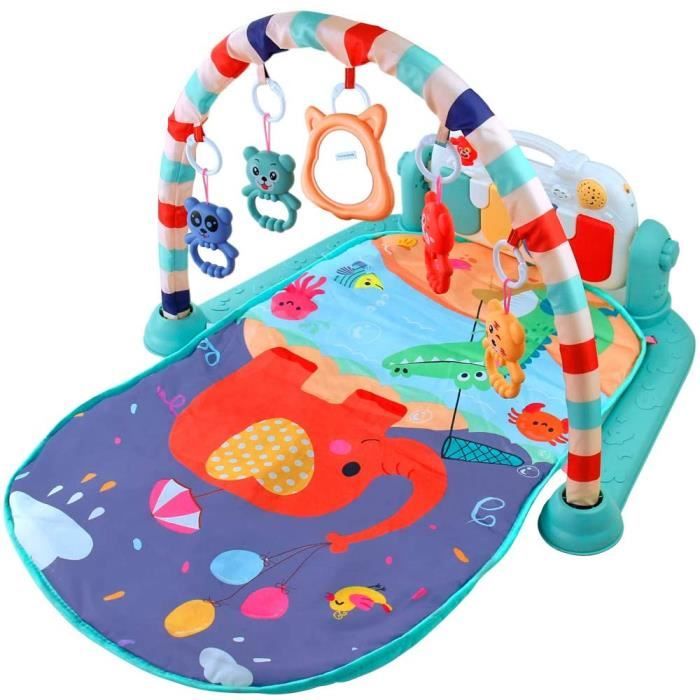 Jerryvon Tapis D Eveil Bebe Musical Piano Pied Tapis D Eveil Et De Jeux Bebe Mobile Tapis Deveil Bebe Evolutif Motricite Montessori Cdiscount