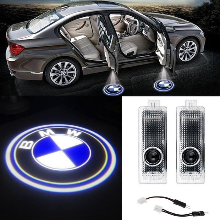 2pcs porte de voiture LED logo laser lumière de projecteur pour bmw, yanf  ombre fantôme bienvenue lumières symbole emblème