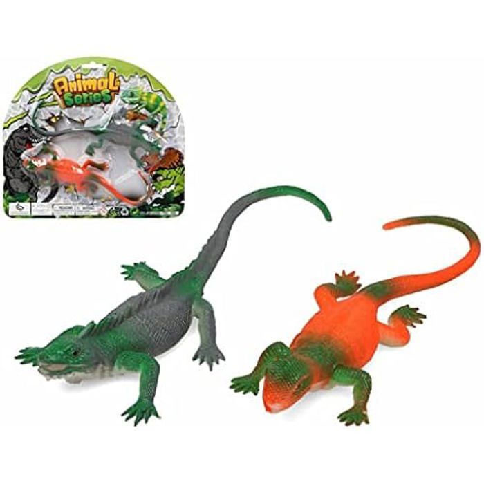 Jouet - BigBuy Fun - Animaux Reptiles Set 28 x 25 cm - Blanc - Multicolore - Intérieur