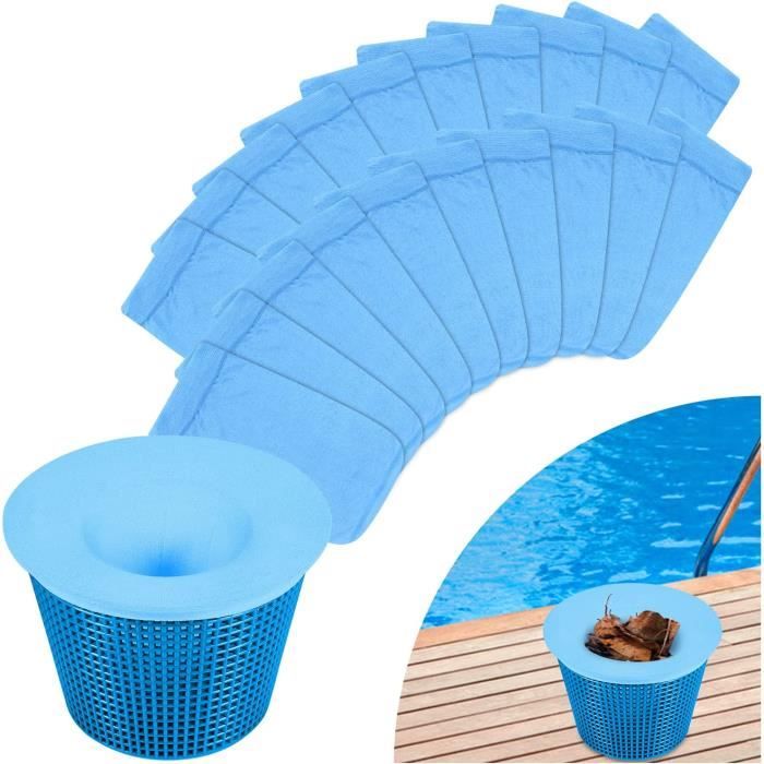 Lot De 20 Chaussettes Skimmer Piscine - Filtrantes Pour Panier Écumoire