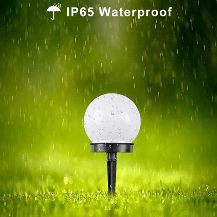 Lot de 6 boules lumineuses LED à énergie solaire imperméable éclairageextérieur idéal pour un jardin u