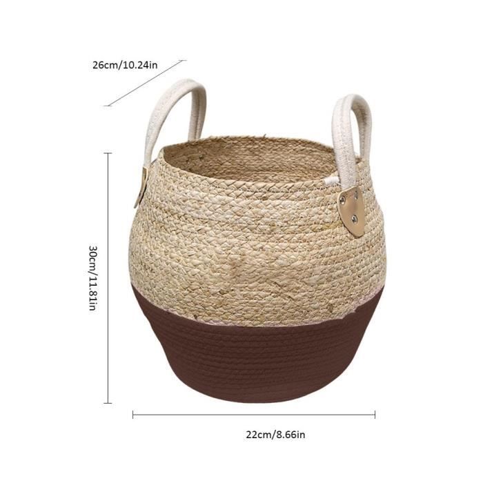 Panier Tressé Ovale En PP - Dimensions 29,5x19,5x7 Cm, Décoration Rustique, Rangement Pain Ou Fruits