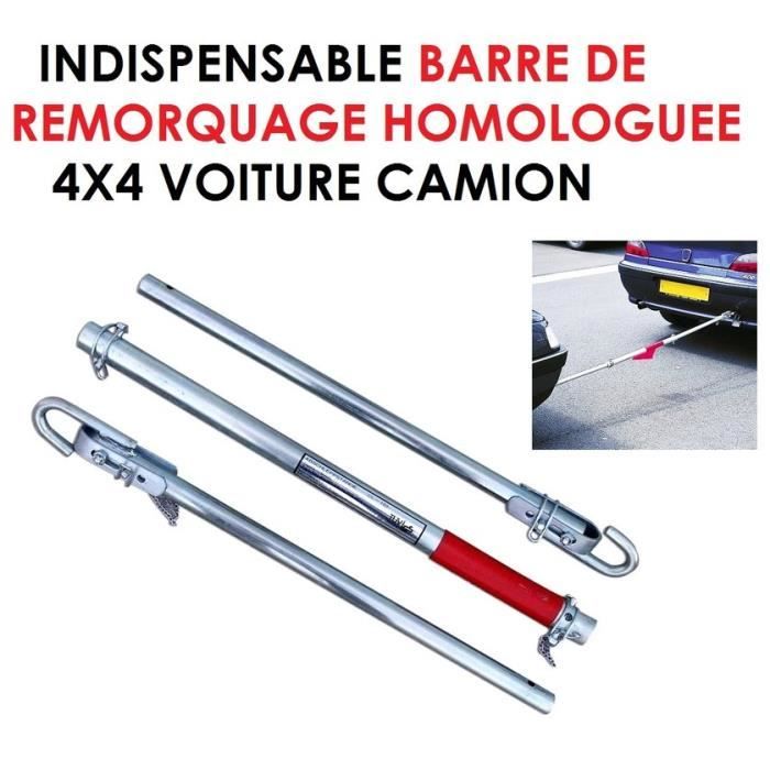 SPECIAL GROSSES CHARGES ! BARRE DE REMORQUAGE 1,8T DEMONTABLE ! HYPER  SOLIDE NORMES TUV ! RAID PREPARATION 4X4 - Cdiscount Auto